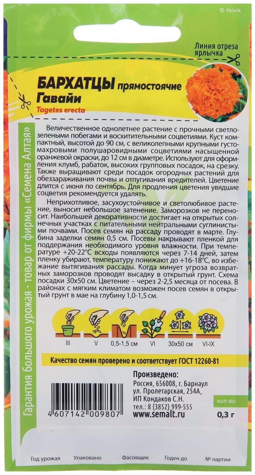 Семена цветов Бархатцы 