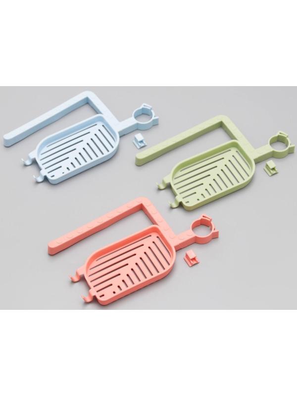 Держатель для мелочей с мыльницей, на кран, 21×12,5×1 см, цвет МИКС