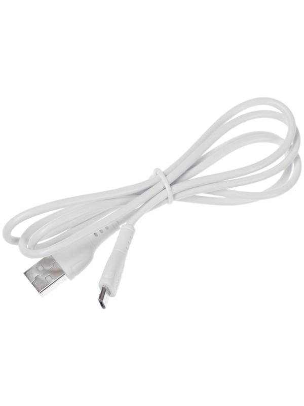 Кабель Borofone BX51, microUSB - USB, 2.4 А, 1 м, PVC оплётка, белый