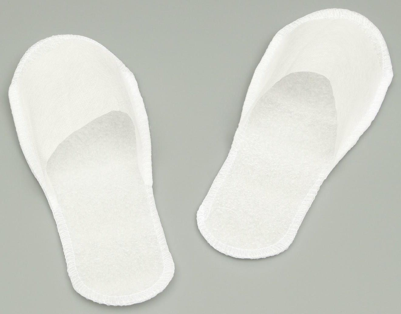 Тапочки одноразовые, антикризисные, подошва 4 мм, белые, 42 р.