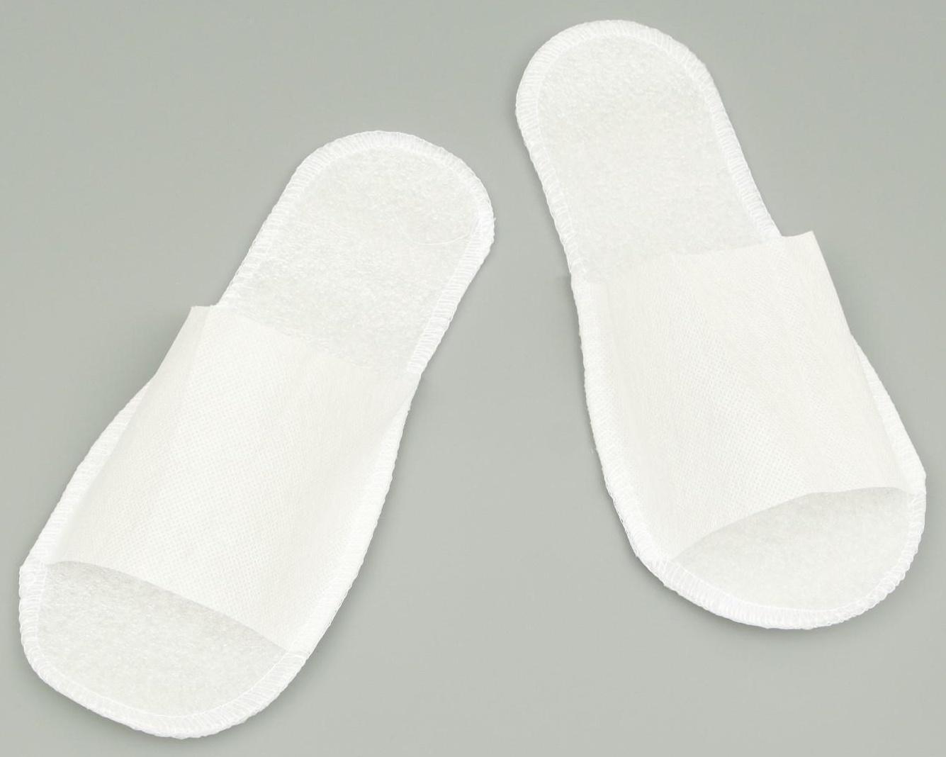 Тапочки одноразовые, антикризисные, подошва 4 мм, белые, 42 р.