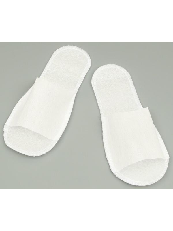 Тапочки одноразовые, антикризисные, подошва 4 мм, белые, 42 р.