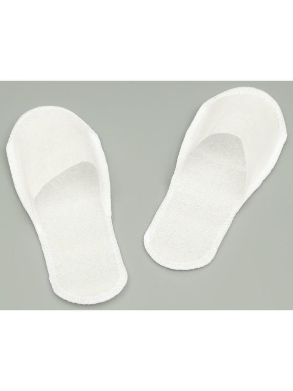 Тапочки одноразовые, антикризисные, подошва 4 мм, белые, 42 р.