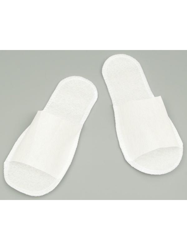 Тапочки одноразовые, антикризисные, подошва 4 мм, белые, 42 р.