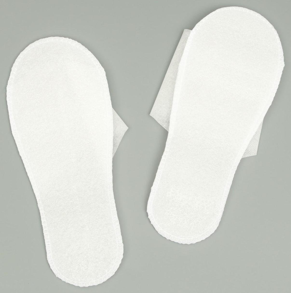 Одноразовые тапочки, эконом, белые, 42 р.