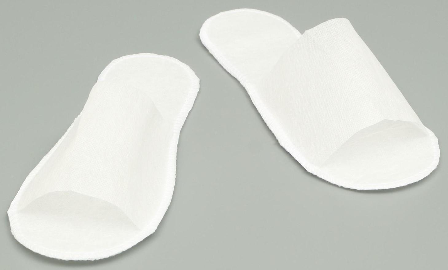 Одноразовые тапочки, эконом, белые, 42 р.