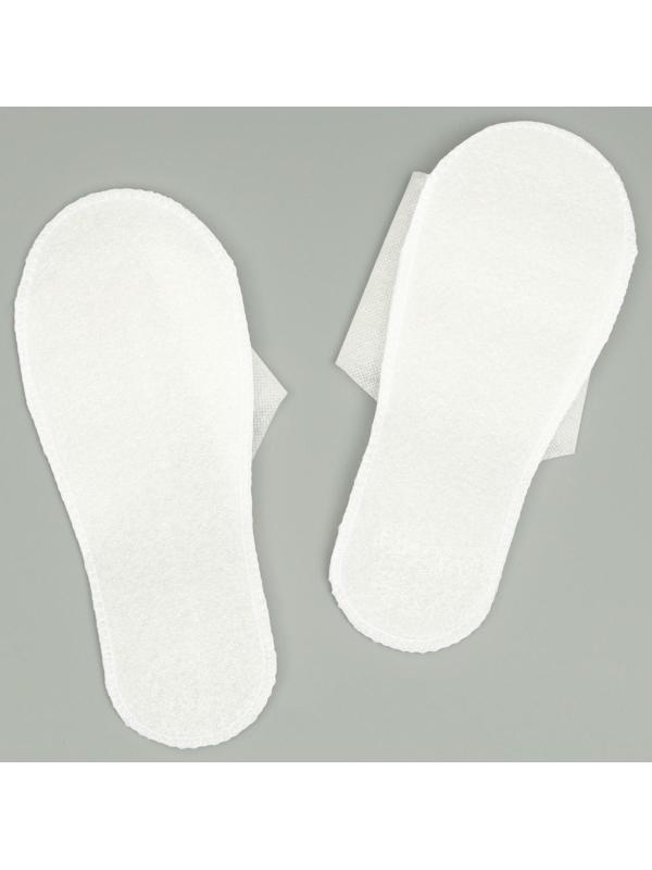 Одноразовые тапочки, эконом, белые, 42 р.