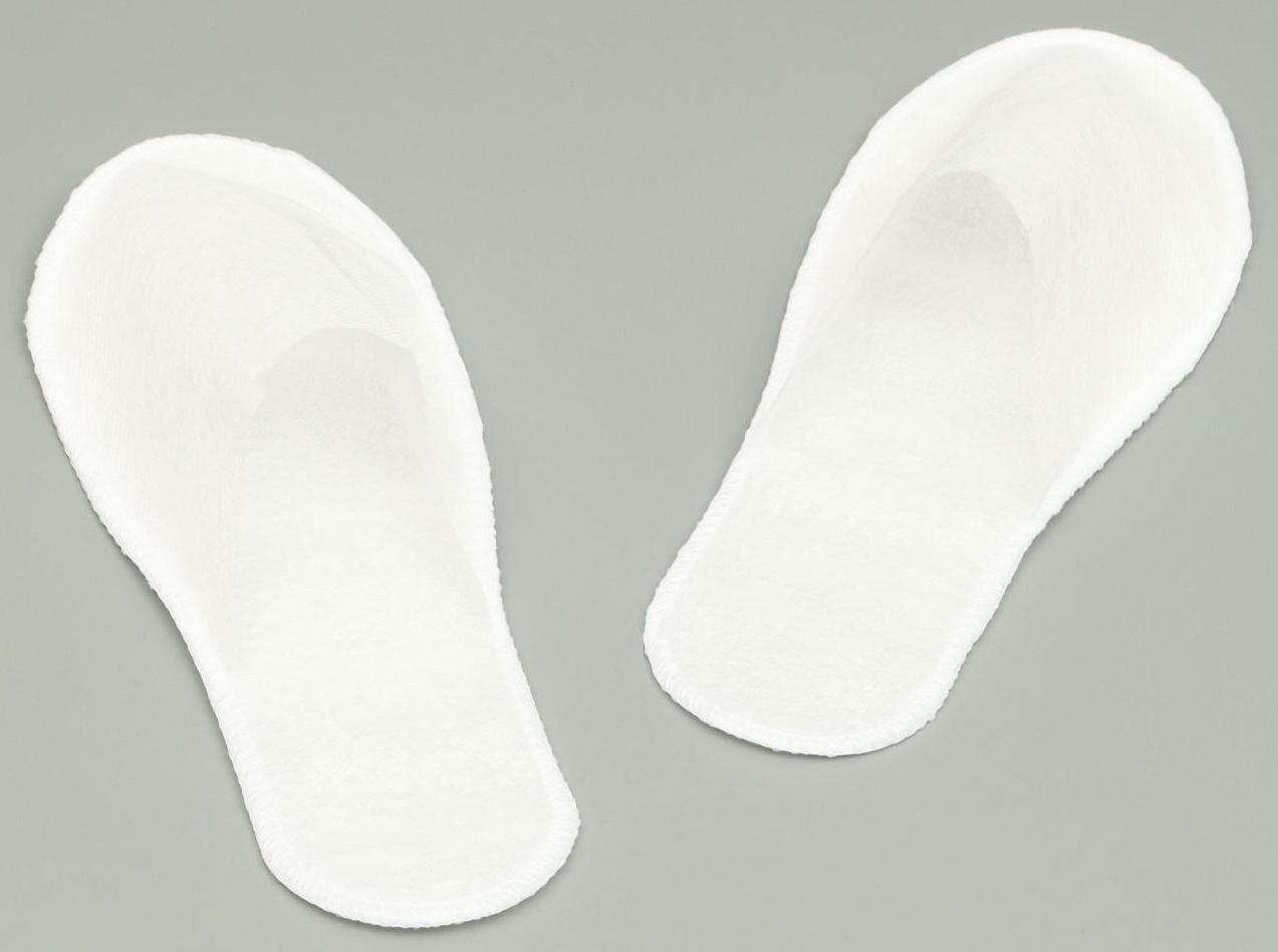 Одноразовые тапочки Эконом, белые, закрытый мыс, 42 р.