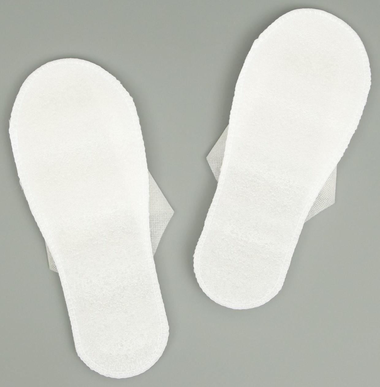 Одноразовые тапочки Эконом, белые, закрытый мыс, 42 р.