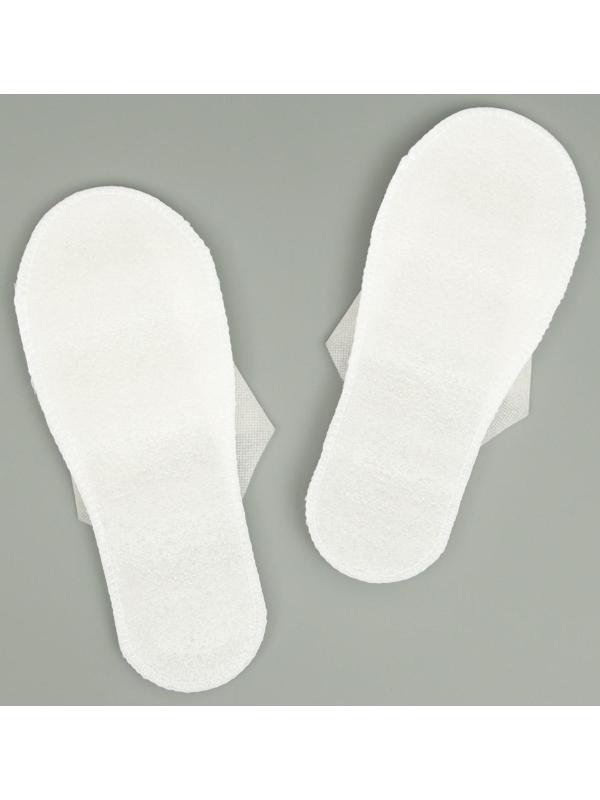 Одноразовые тапочки Эконом, белые, закрытый мыс, 42 р.