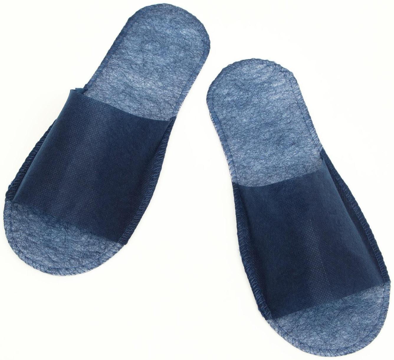 Одноразовые тапочки, эконом, синие, 42 р.