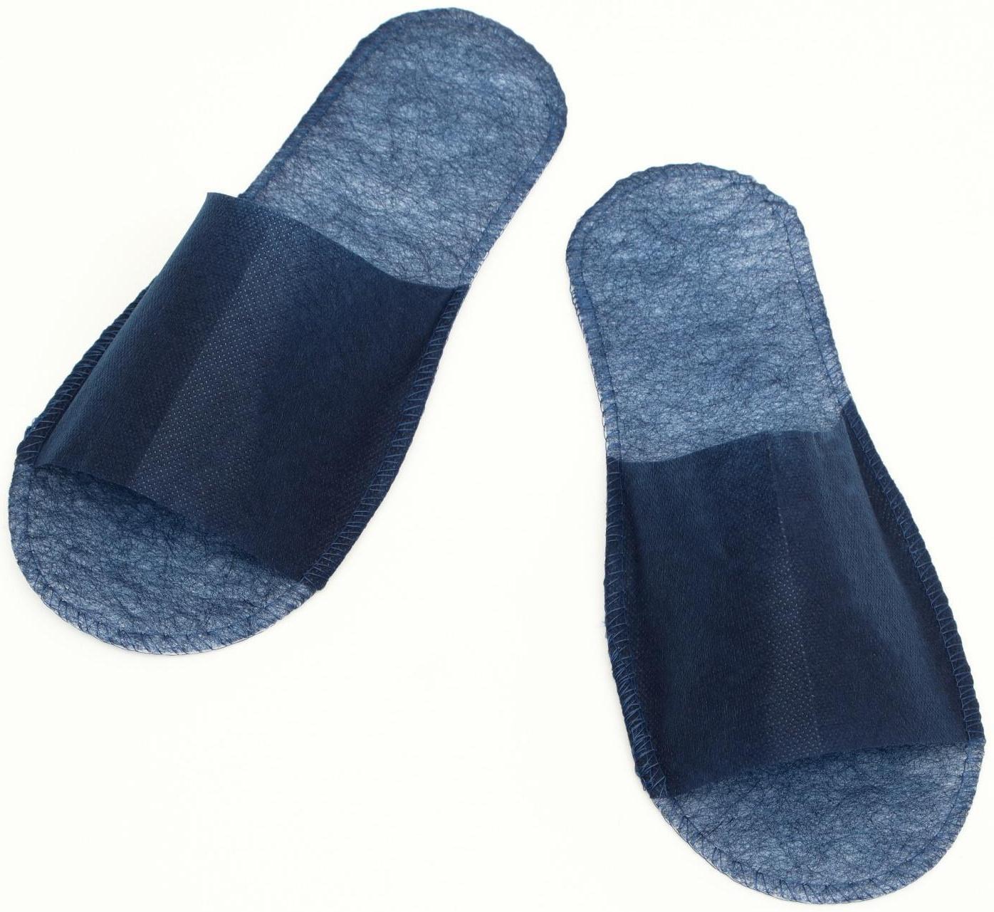 Одноразовые тапочки, эконом, синие, 42 р.