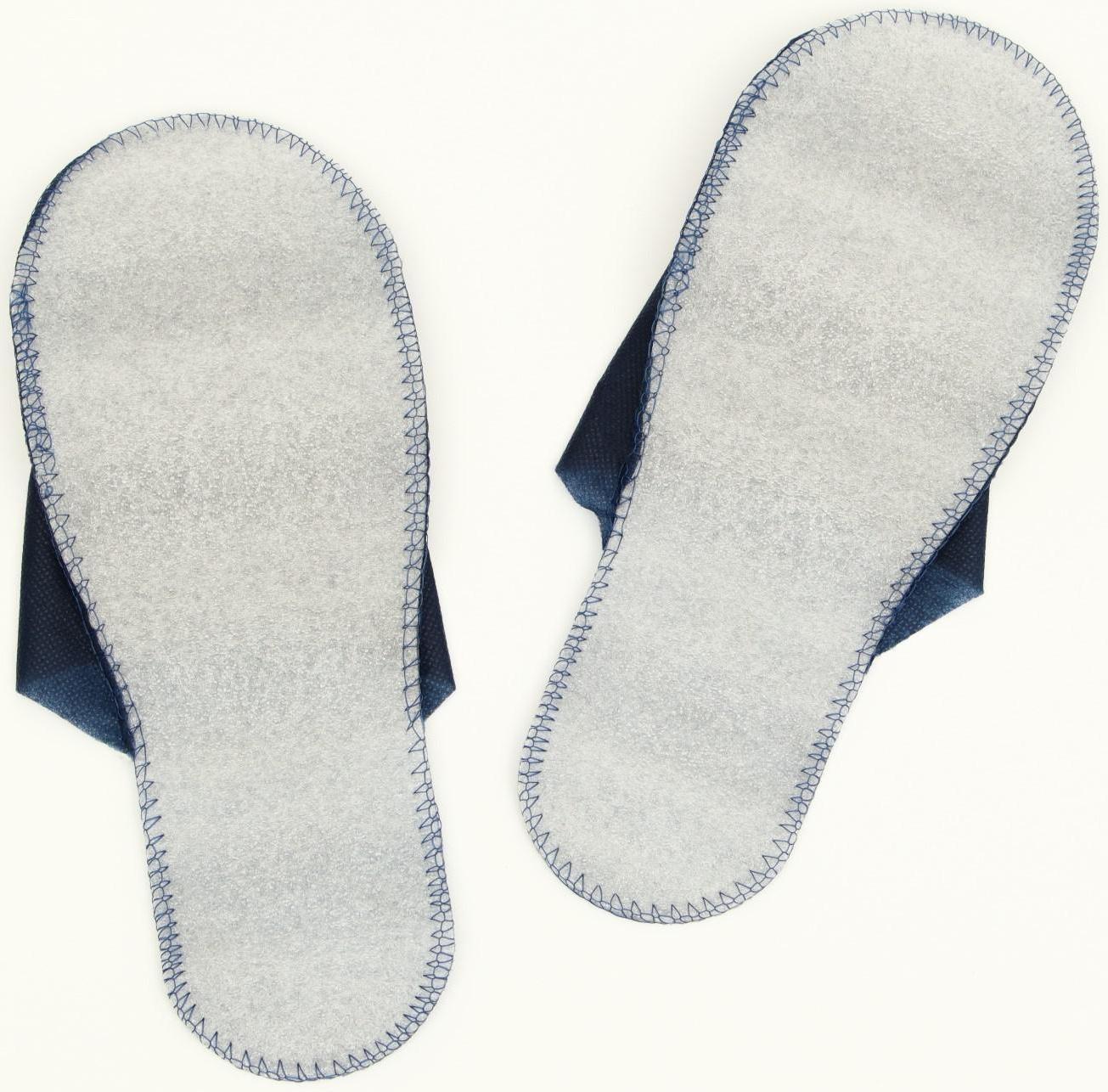 Одноразовые тапочки, эконом, синие, закрытый мыс, 42 р.