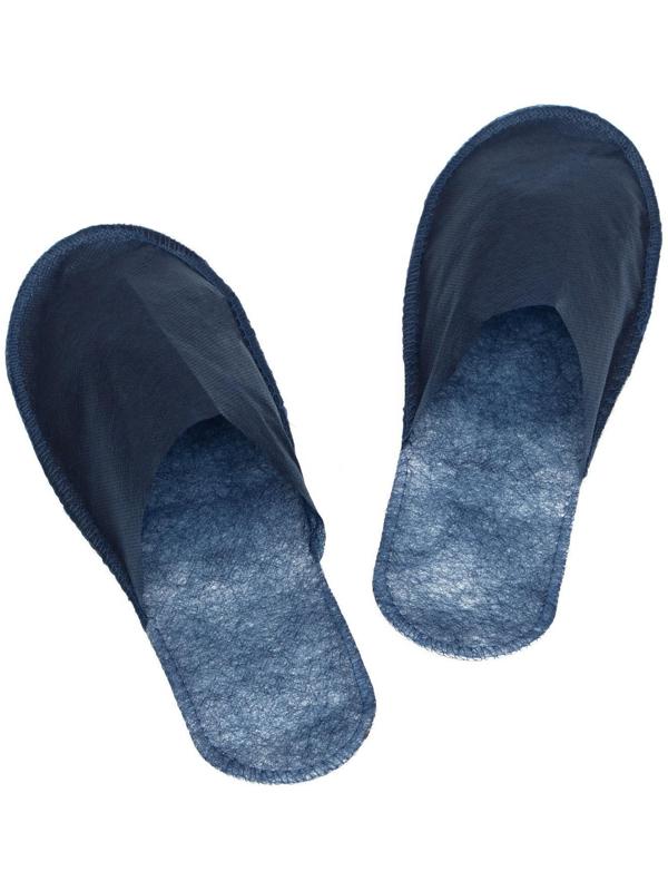 Одноразовые тапочки, эконом, синие, закрытый мыс, 42 р.