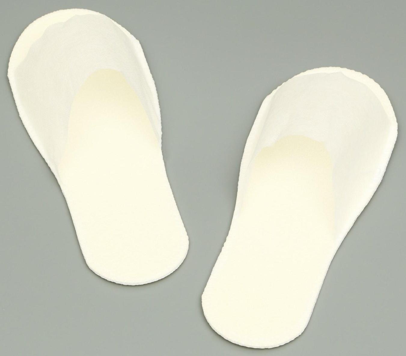 Одноразовые тапочки Стандарт Лайт, молочные / белые, 42 р.