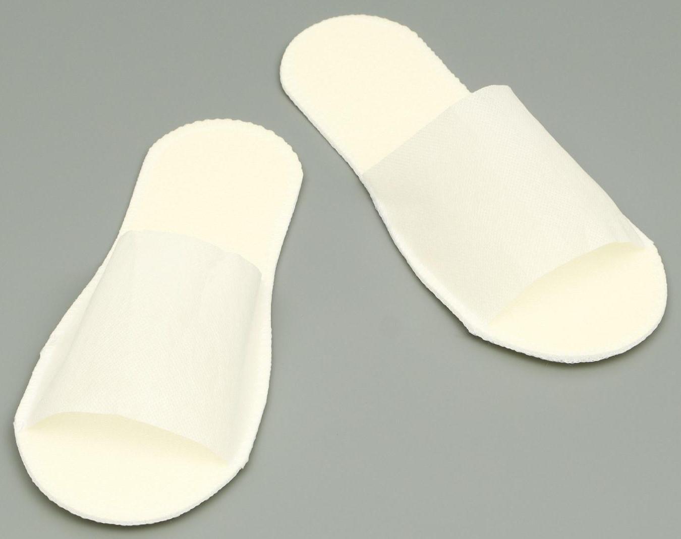 Одноразовые тапочки Стандарт Лайт, молочные / белые, 42 р.
