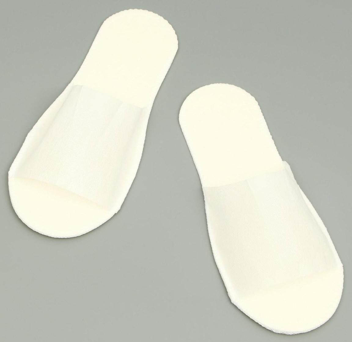 Одноразовые тапочки Стандарт Лайт, молочные / белые, 42 р.