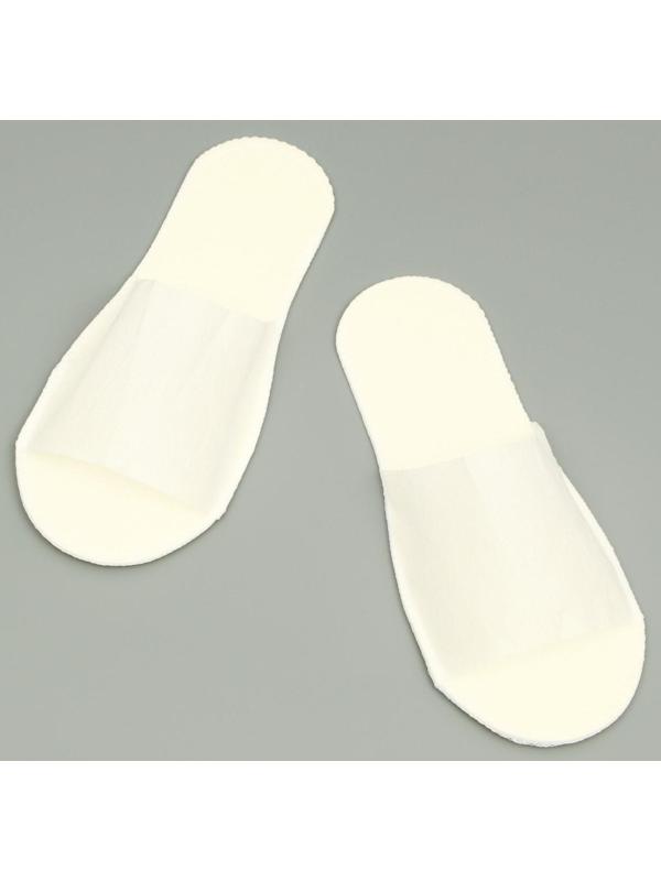 Одноразовые тапочки Стандарт Лайт, молочные / белые, 42 р.
