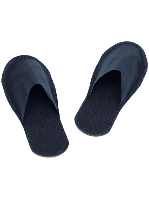 Одноразовые тапочки Стандарт, синие, с закрытым мысом, 42 р.