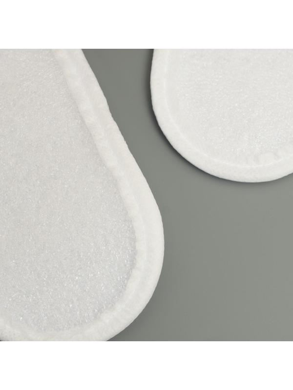 Одноразовые тапочки, 42 размер, махровые, эконом, белые, закрытый мыс