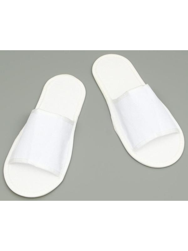 Тапочки одноразовые, махровые, подошва 5 мм, белые, 42 р.
