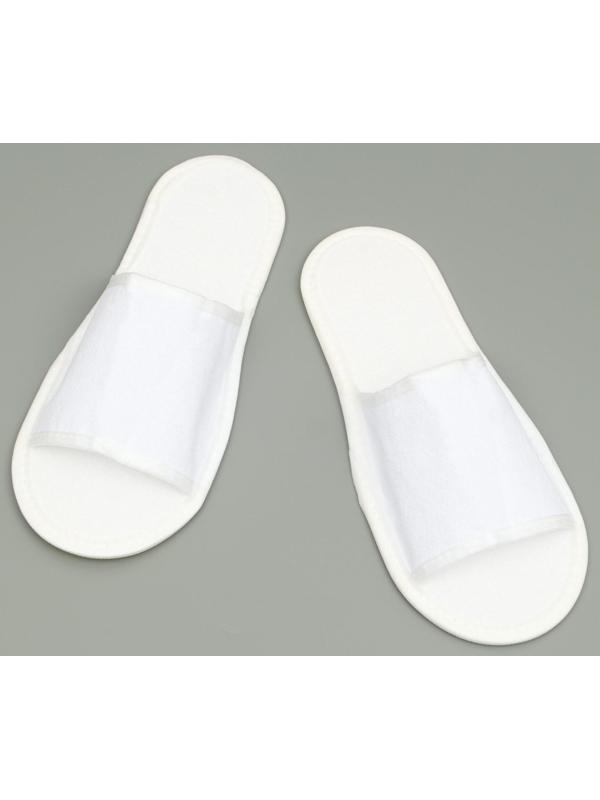 Тапочки одноразовые, махровые, подошва 5 мм, белые, 42 р.
