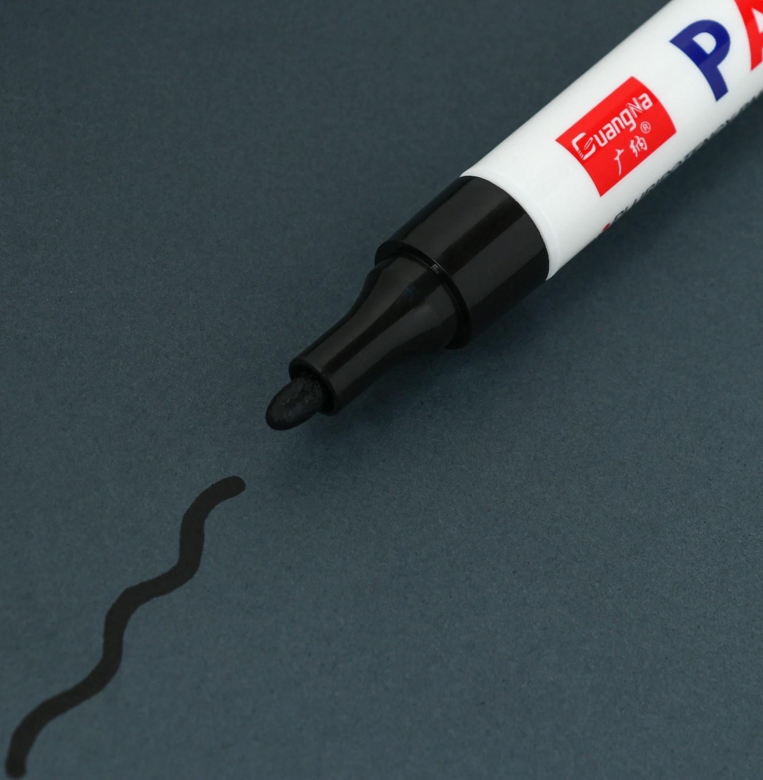 Маркер-краска для шин водонепроницаемая на маслянной основе, черный