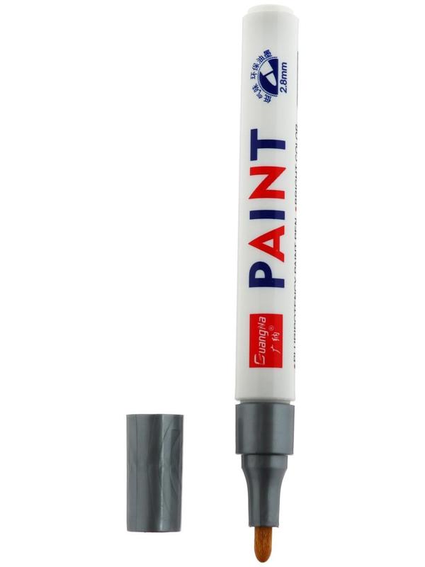 Маркер-краска для шин водонепроницаемая на маслянной основе, серый