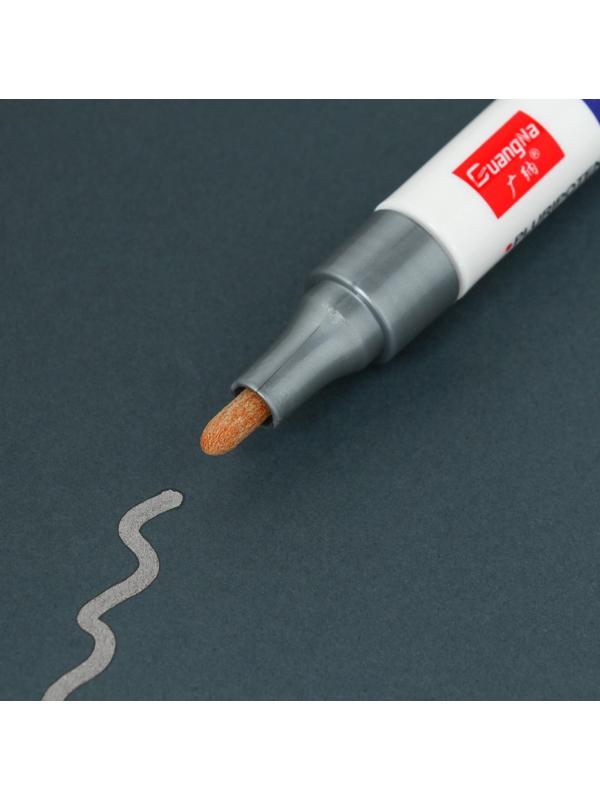 Маркер-краска для шин водонепроницаемая на маслянной основе, серый