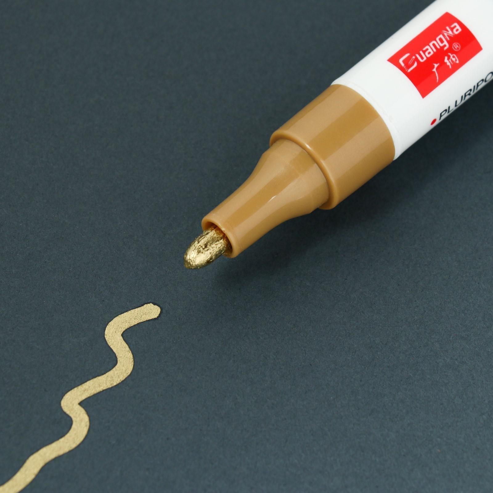 Маркер-краска для шин водонепроницаемая на маслянной основе, золотой