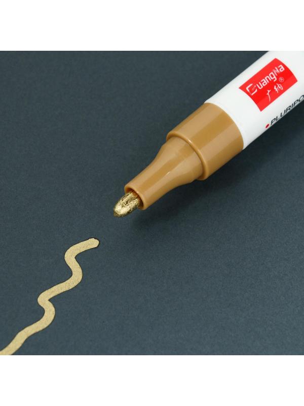 Маркер-краска для шин водонепроницаемая на маслянной основе, золотой