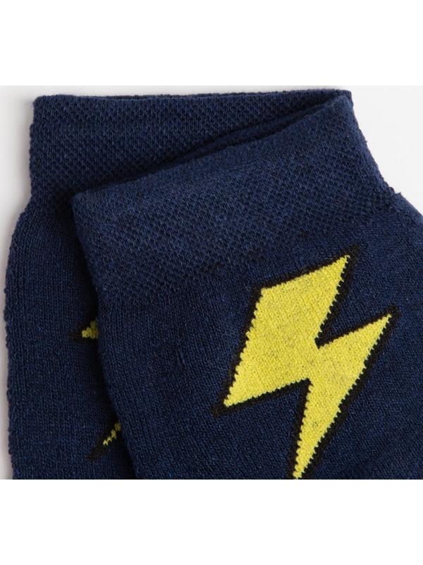 Носки мужские махровые «Молнии», цвет тёмно-синий, размер 25