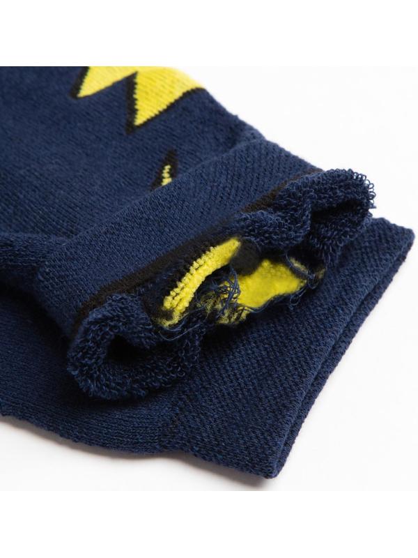 Носки мужские махровые «Молнии», цвет тёмно-синий, размер 25