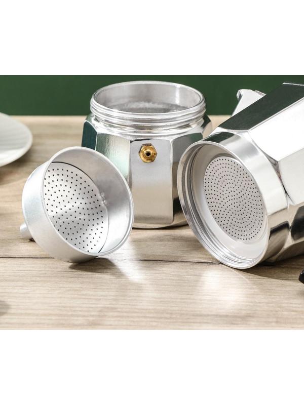 Кофеварка гейзерная Доляна Alum, на 3 чашки, 150 мл