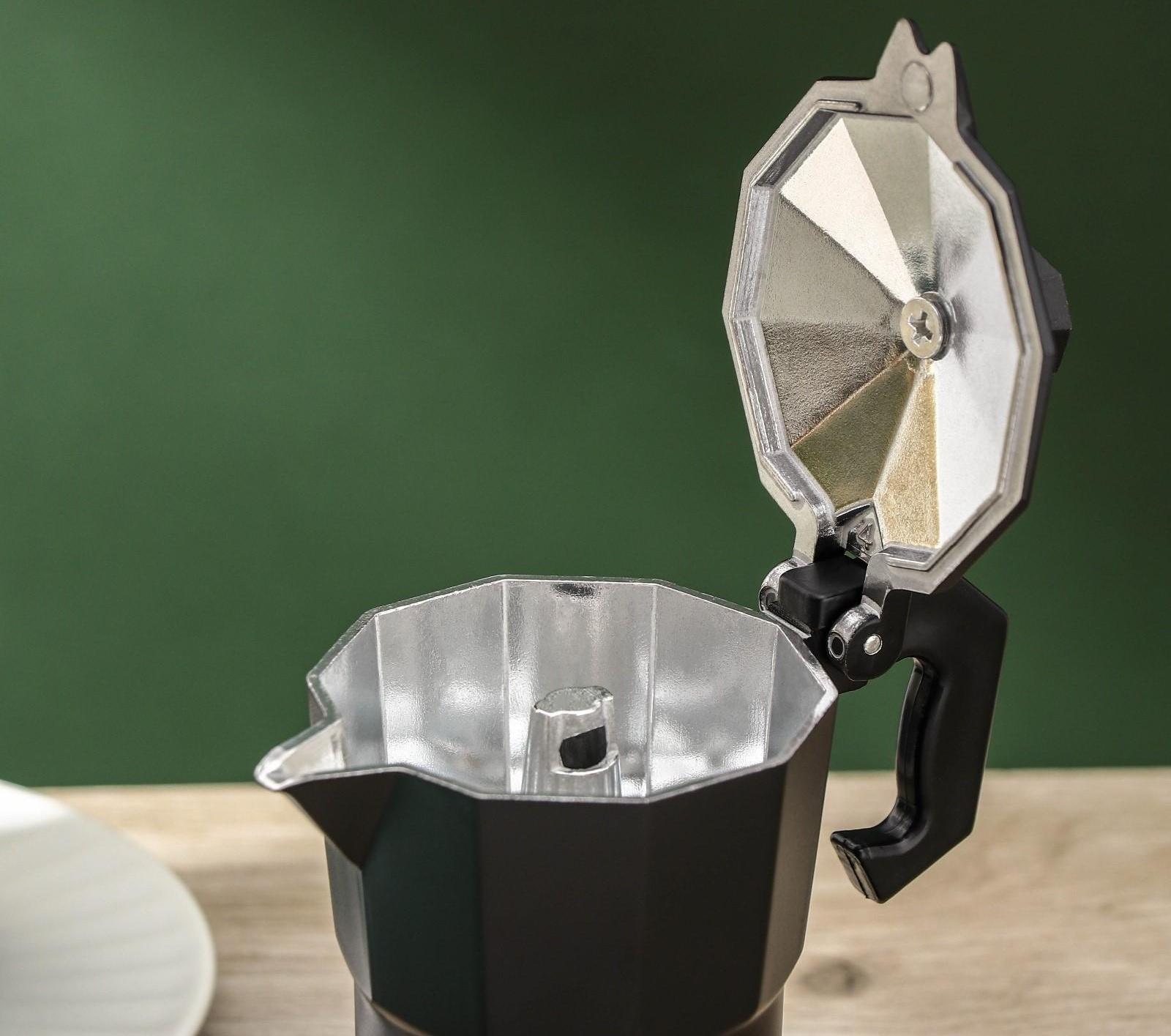 Кофеварка гейзерная Доляна Alum black, на 1 чашку, 50 мл