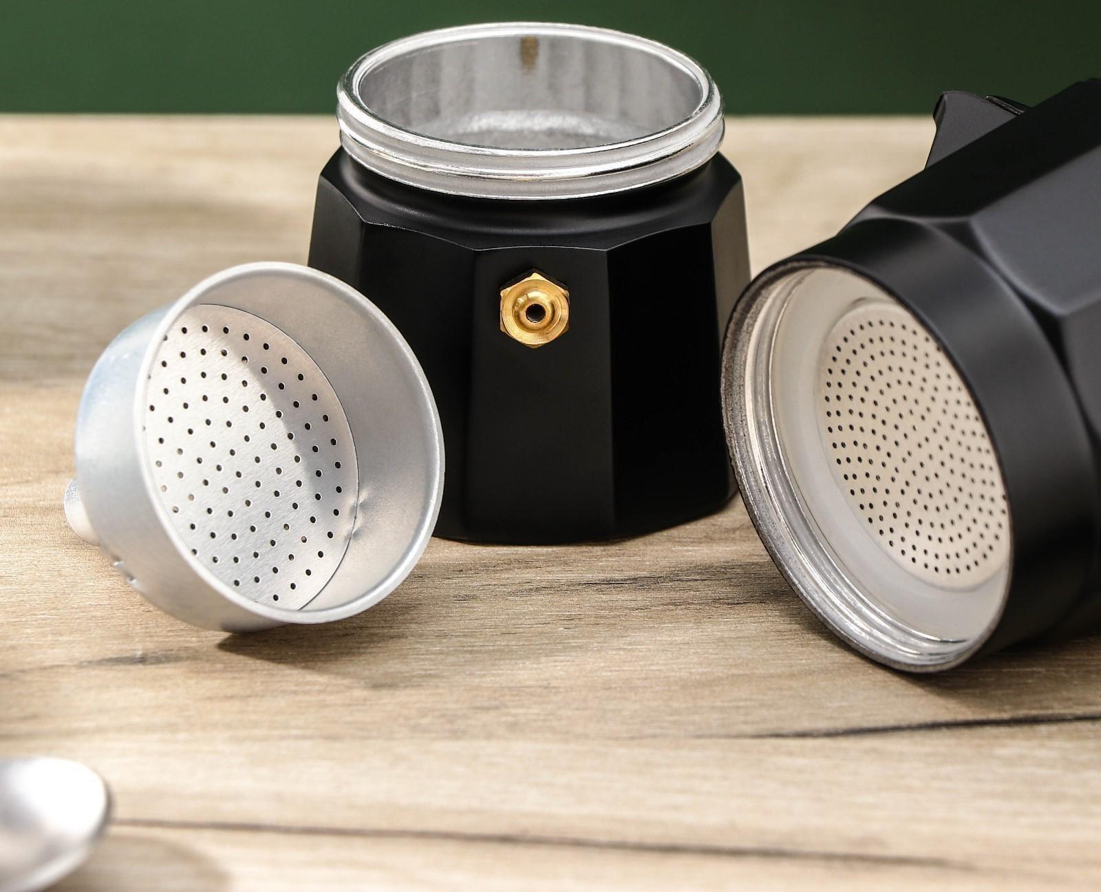 Кофеварка гейзерная Доляна Alum black, на 1 чашку, 50 мл