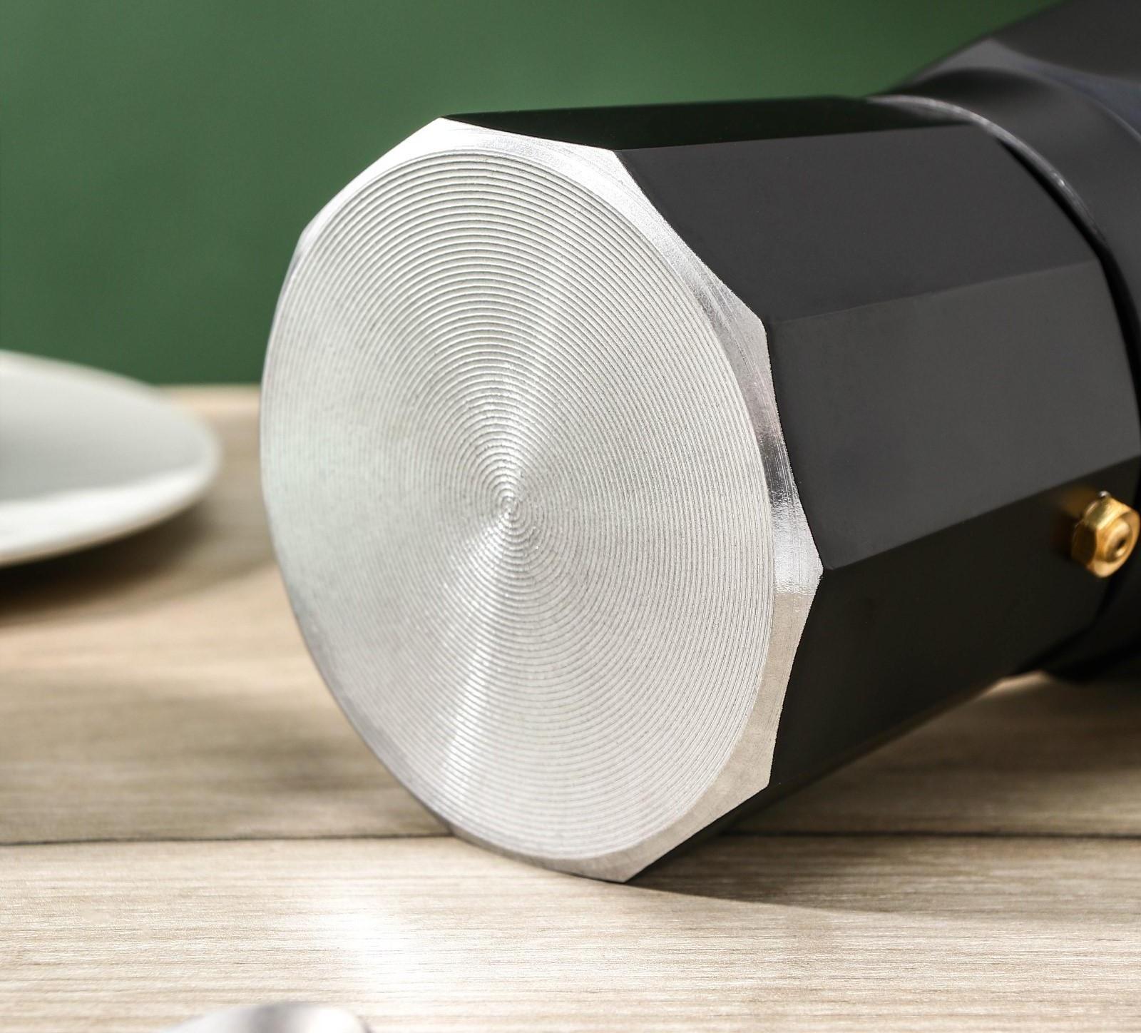 Кофеварка гейзерная Доляна Alum black, на 6 чашек, 300 мл