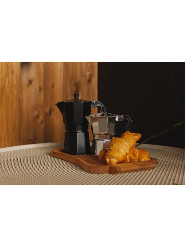 Кофеварка гейзерная Доляна Alum black, на 6 чашек, 300 мл