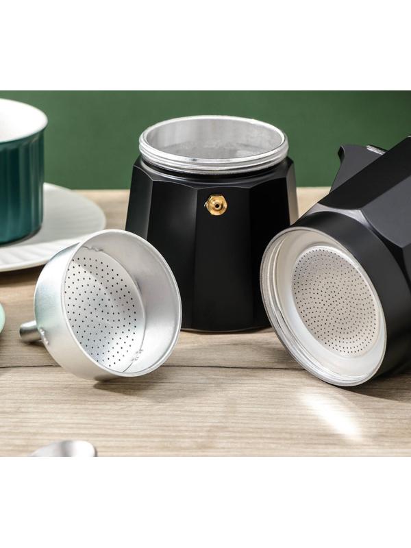 Кофеварка гейзерная Доляна Alum black, на 6 чашек, 300 мл