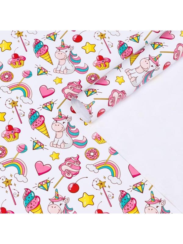 Бумага упаковочная глянцевая 