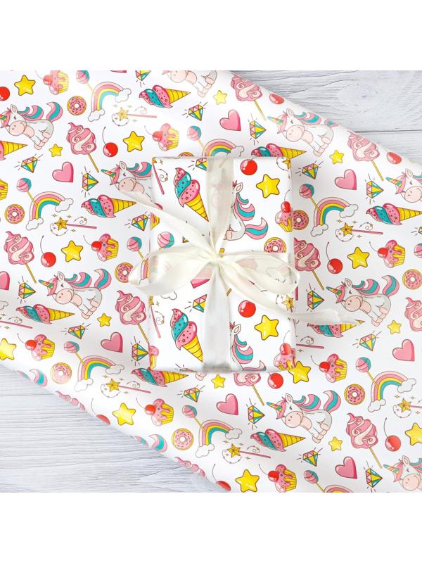 Бумага упаковочная глянцевая 