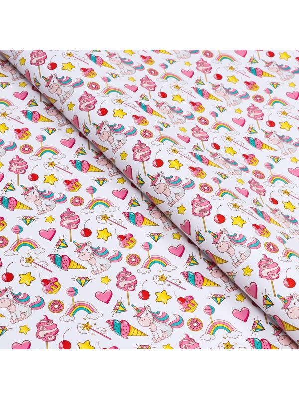 Бумага упаковочная глянцевая 