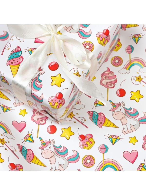 Бумага упаковочная глянцевая 