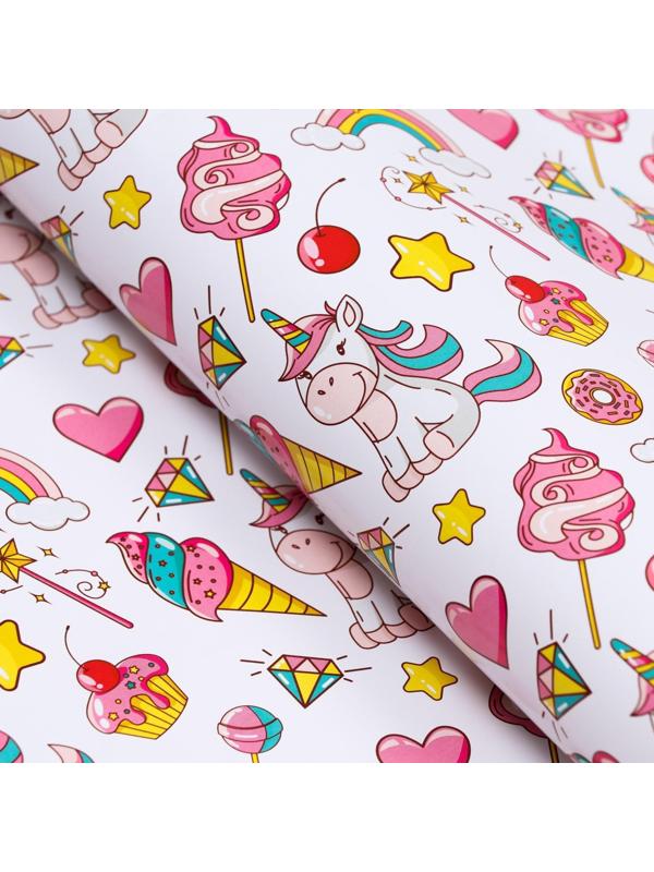 Бумага упаковочная глянцевая 