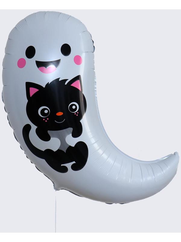 Шар фольгированный 29 «Привидение с кошечкой»