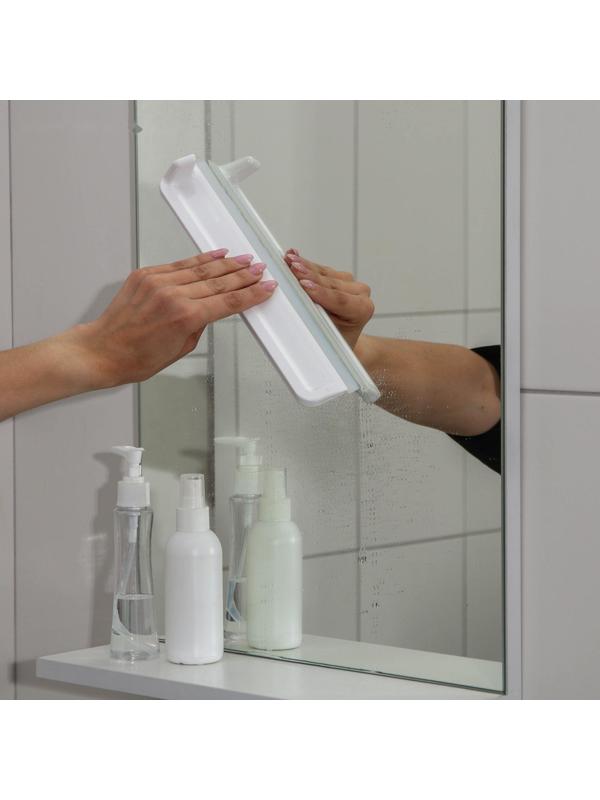 Водосгон для зеркал и душевых кабин, с подвесом, 25×5×4 см