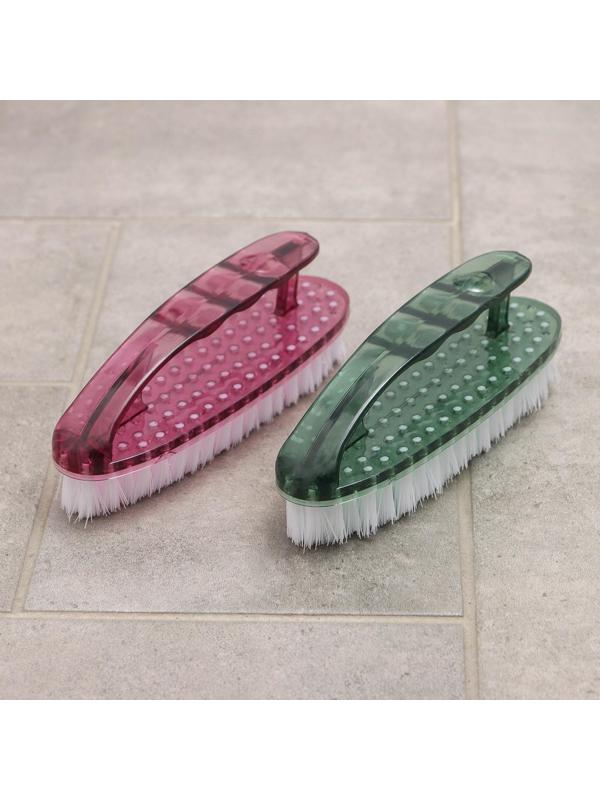 Щётка-утюжок «Дельта», 16×5×6 см, цельная ручка, прозрачный пластик, цвет МИКС