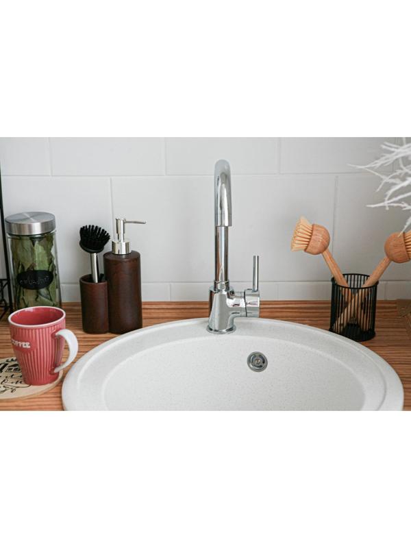 Щётка для посуды Доляна «Лотос», круглая, 22 см