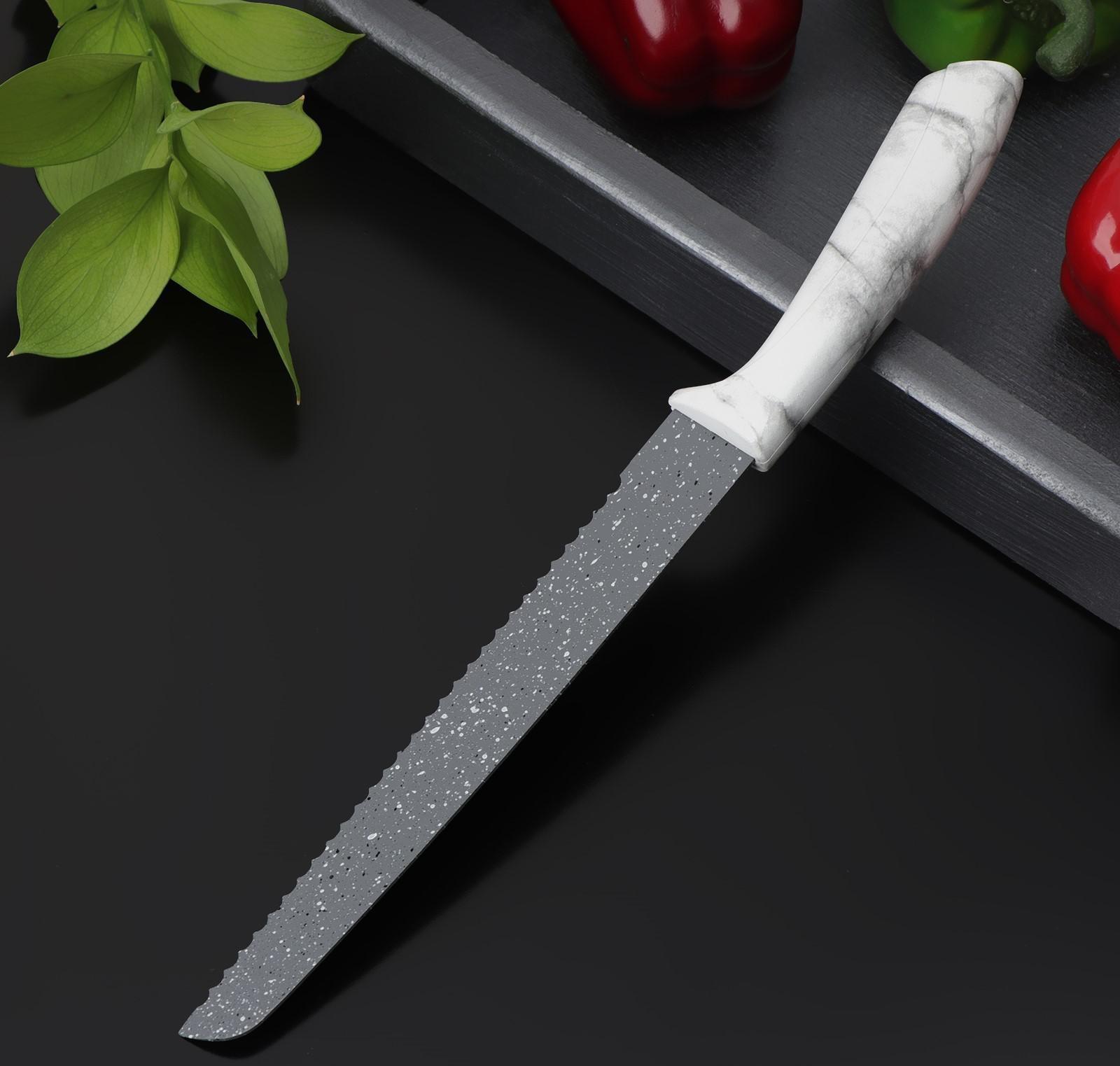 Нож хлебный «Мрамор», лезвие 20 см