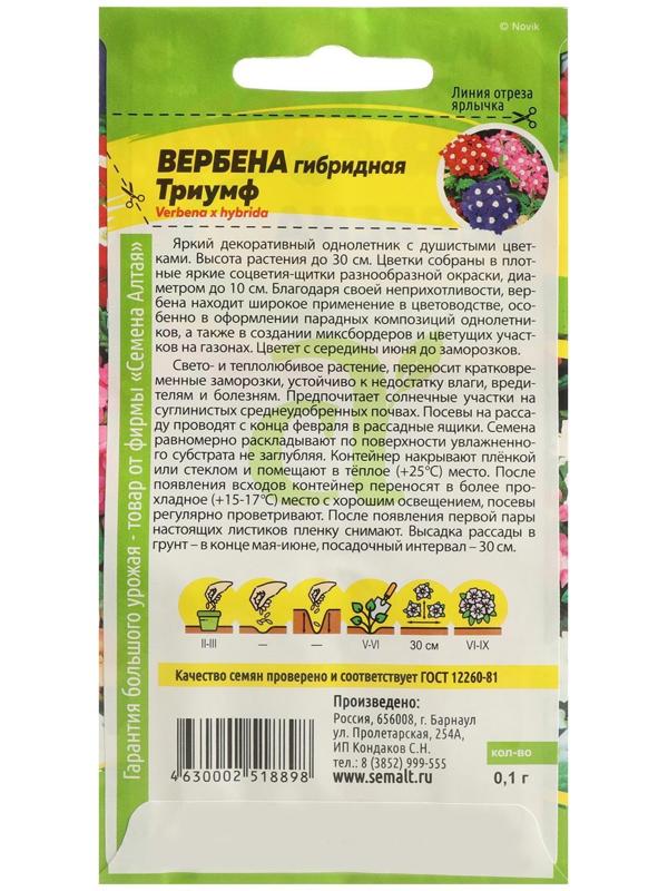 Семена цветов Вербена 